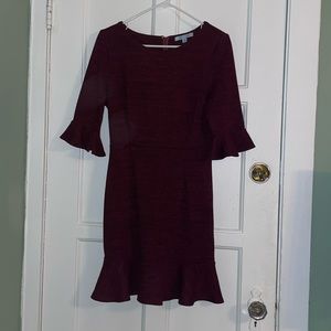 Maroon sweater dress